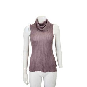 NY & Company women's small tank top knit lightweight pullover brown neutral